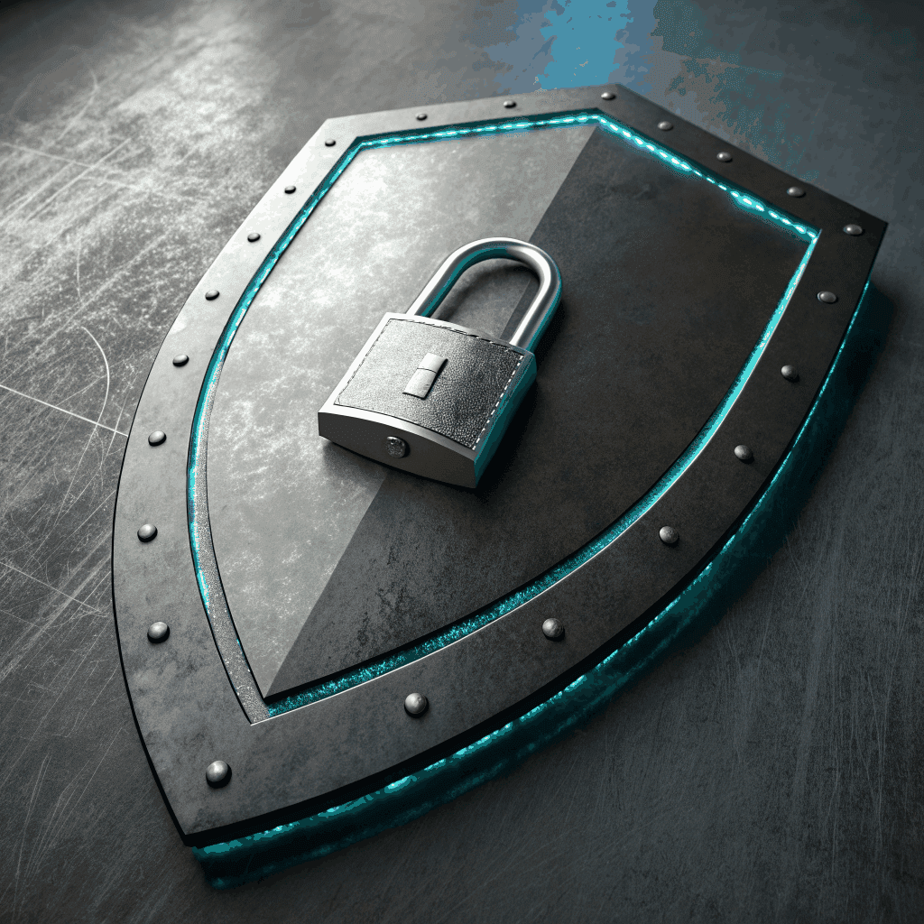 Digital compliance and security shield icon