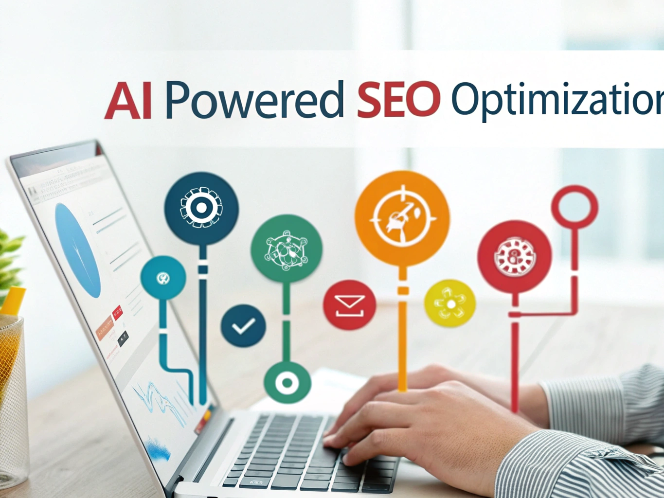 AI-powered SEO tools and analytics interface