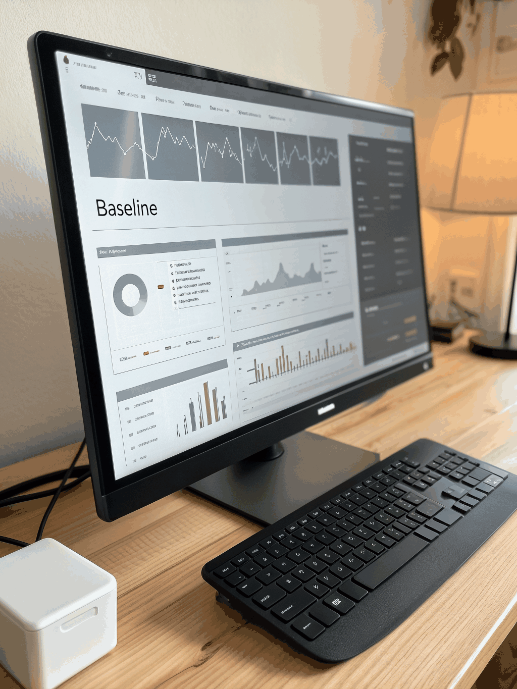 Digital dashboard showing e-commerce growth metrics