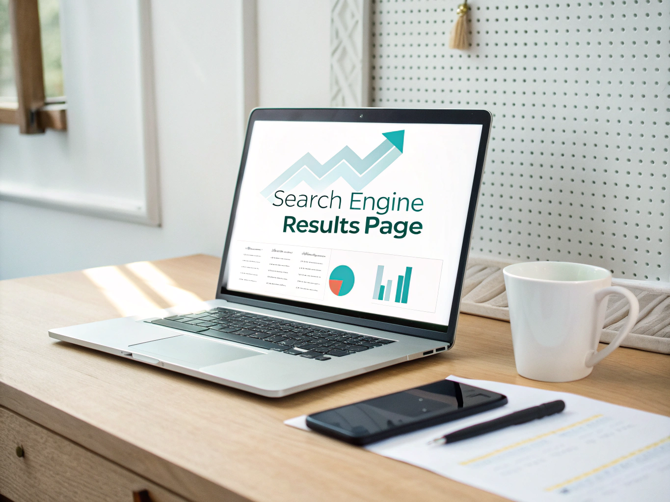 Comprehensive SEO visibility audit report on a laptop screen