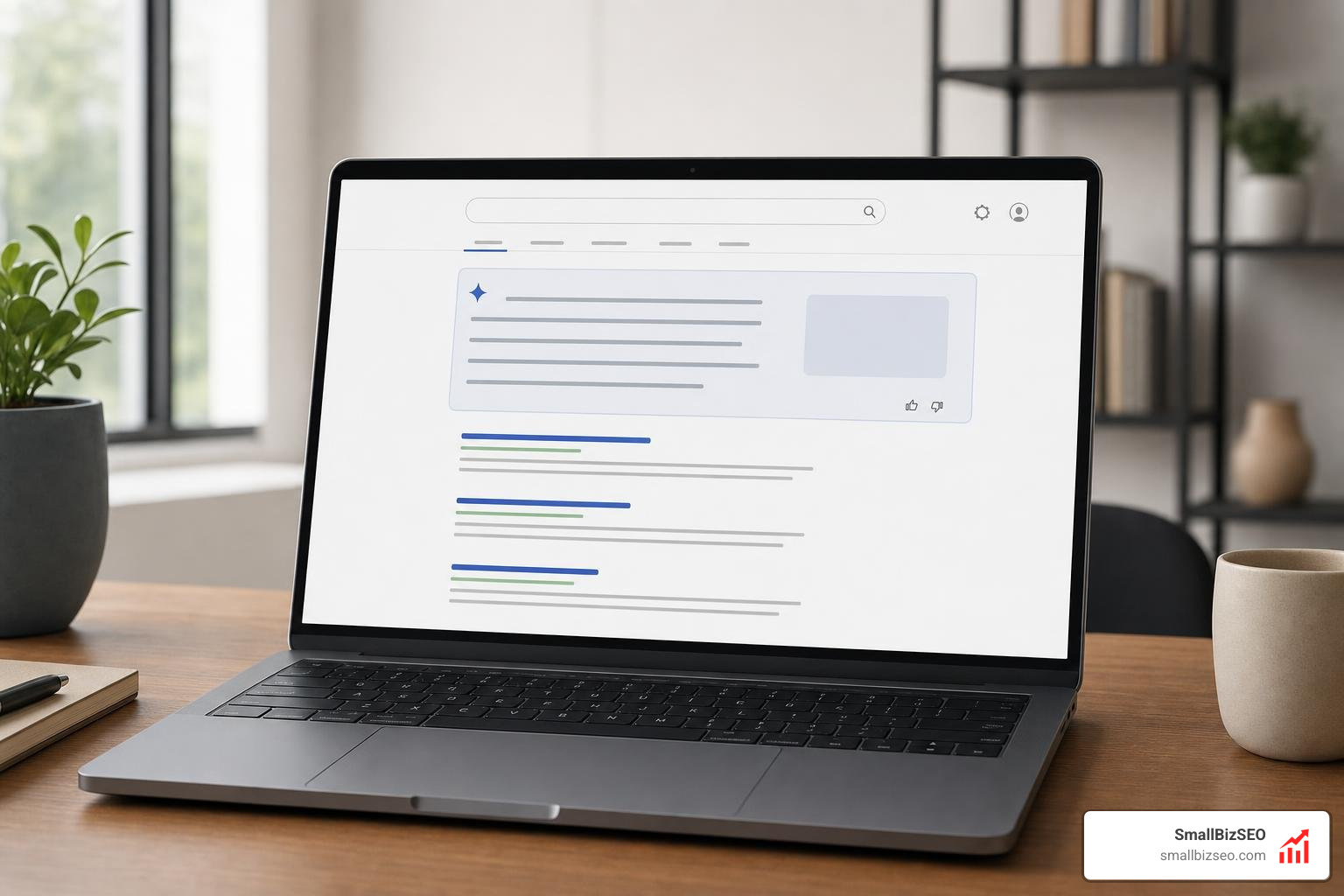 AI SEO return search interface with generative AI results