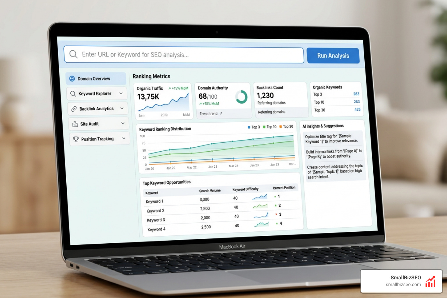 AI SEO advantage search interface