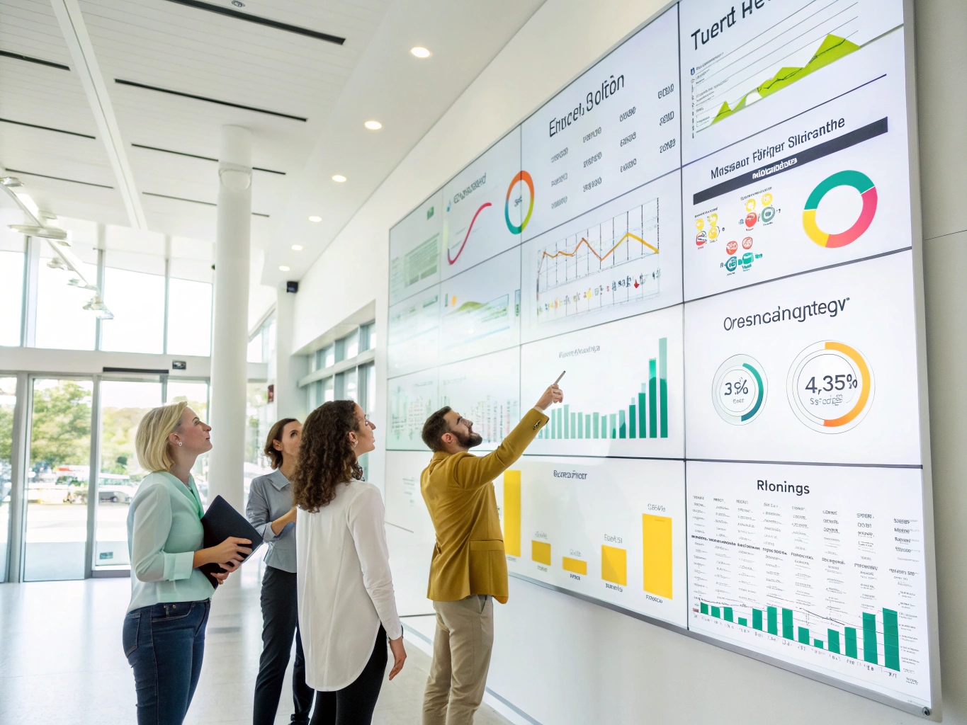 Financial analytics dashboard showing organic revenue growth