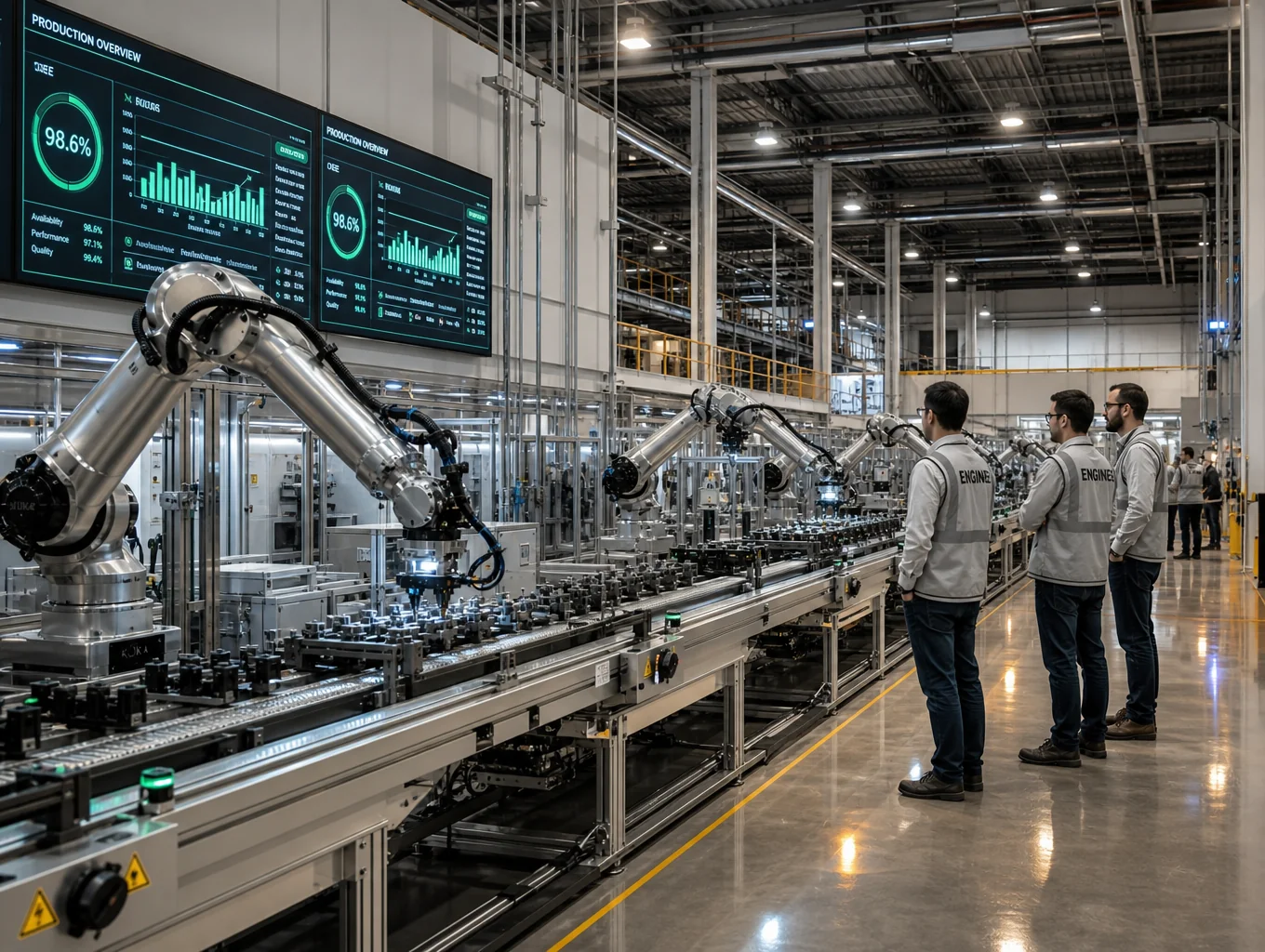 Modern Industrial Manufacturing Plant Floor