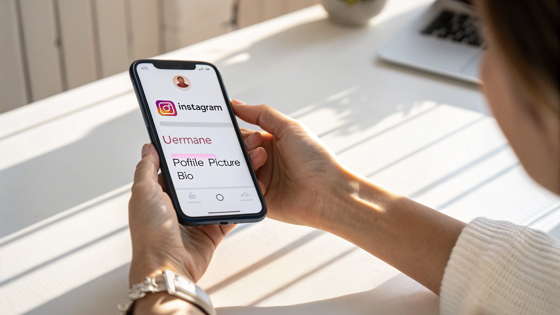 Optimized Instagram profile layout