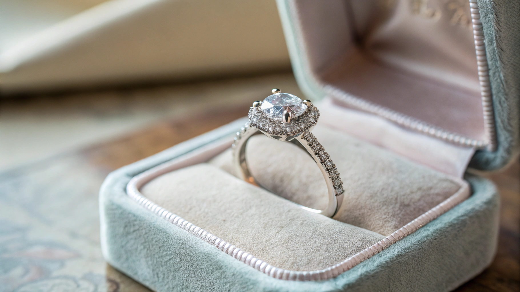 High end diamond ring product display