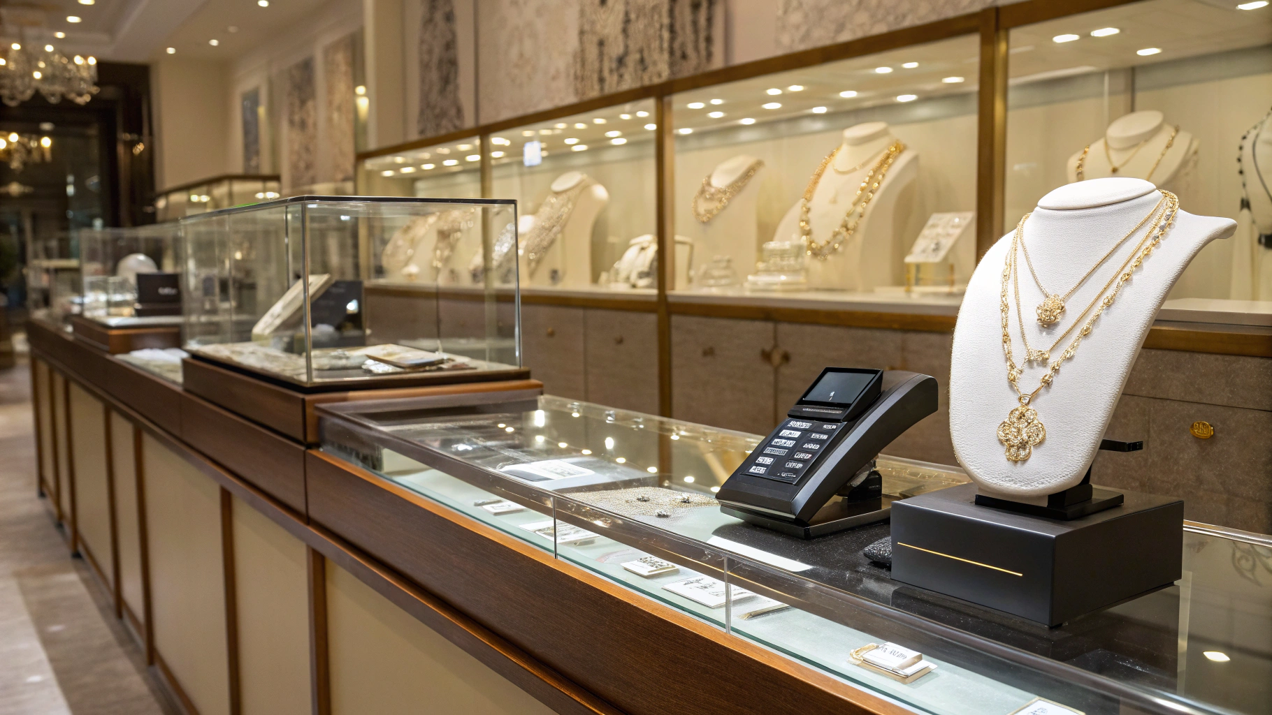 Modern luxury jewelry store exterior showroom