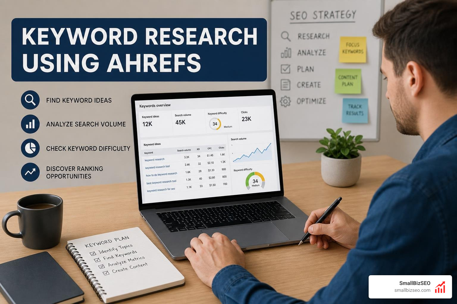 keyword research ahrefs dashboard