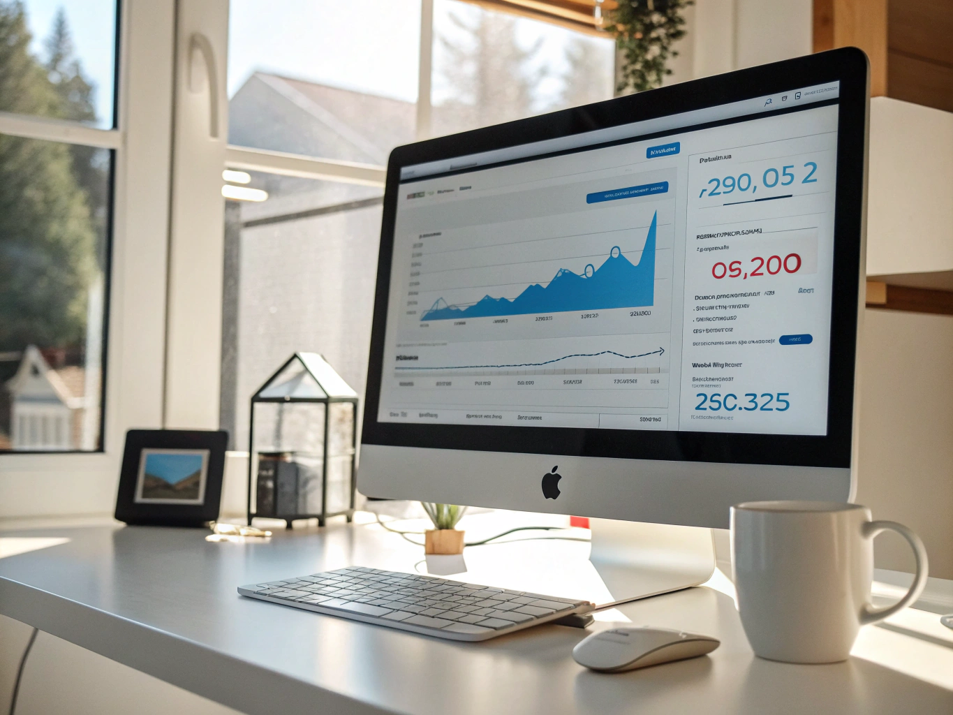 Mortgage SEO dashboard solution showing loan officer search ranking growth