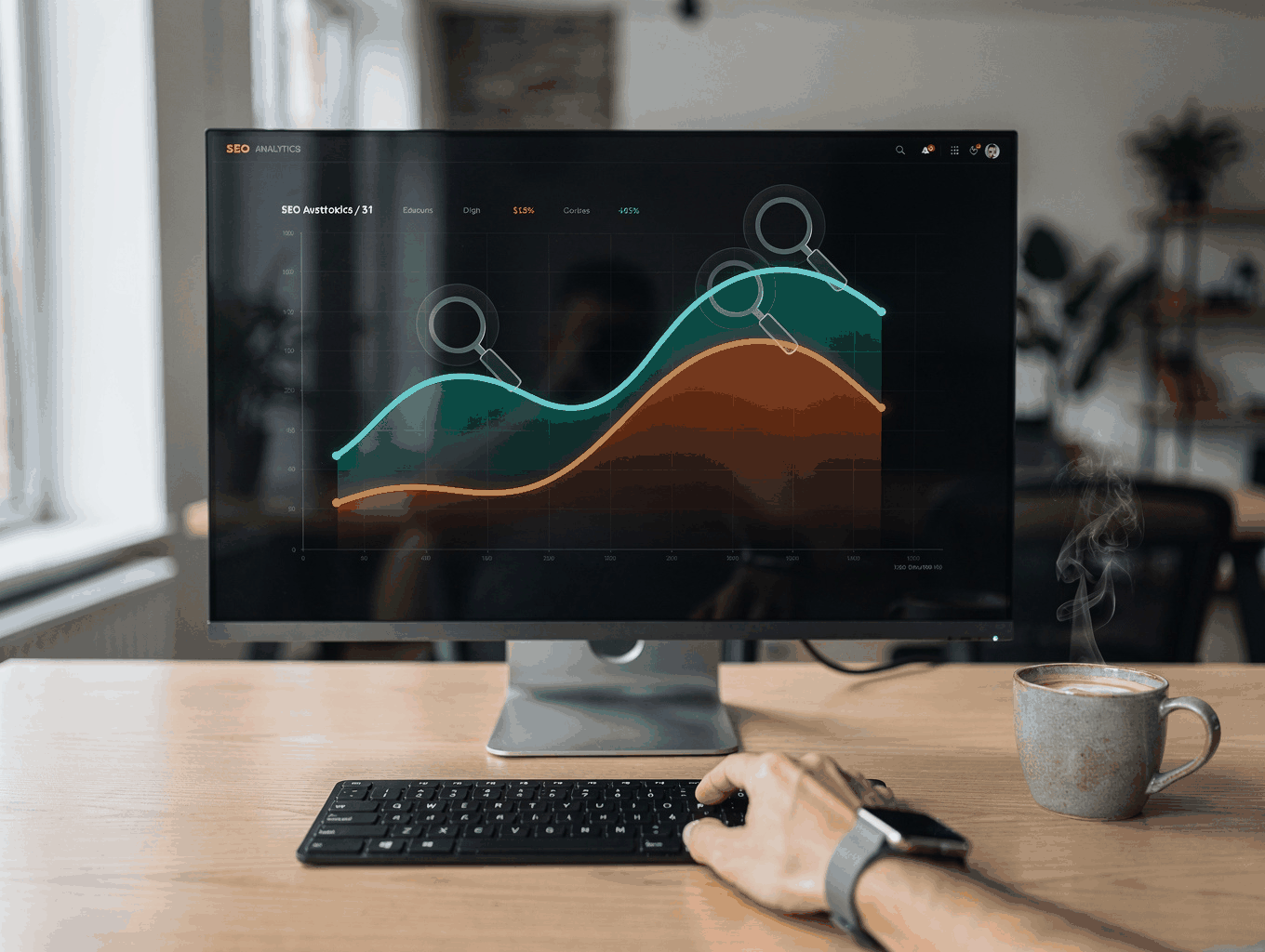 Technical SEO audit dashboard analyzing WordPress performance metrics