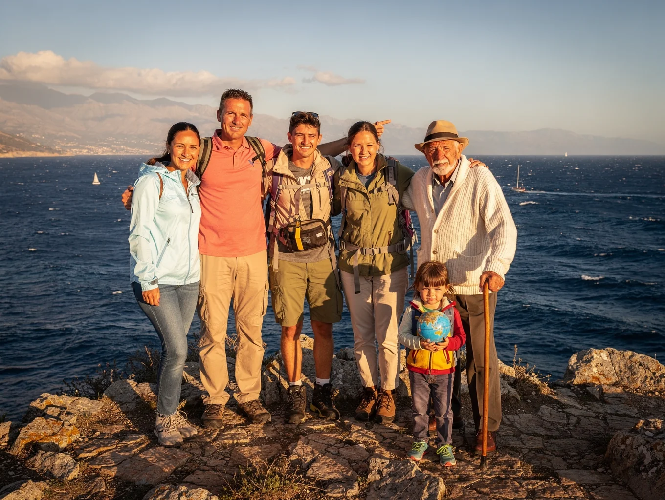 Travelers exploring scenic attractions and activities