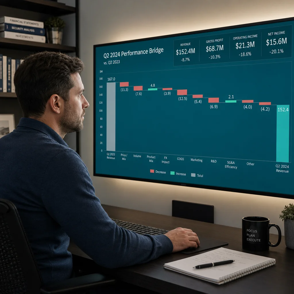 Professional reviewing website performance metrics on a laptop screen
