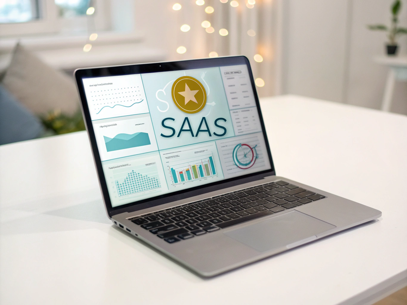 Successful website launch dashboard on a laptop screen